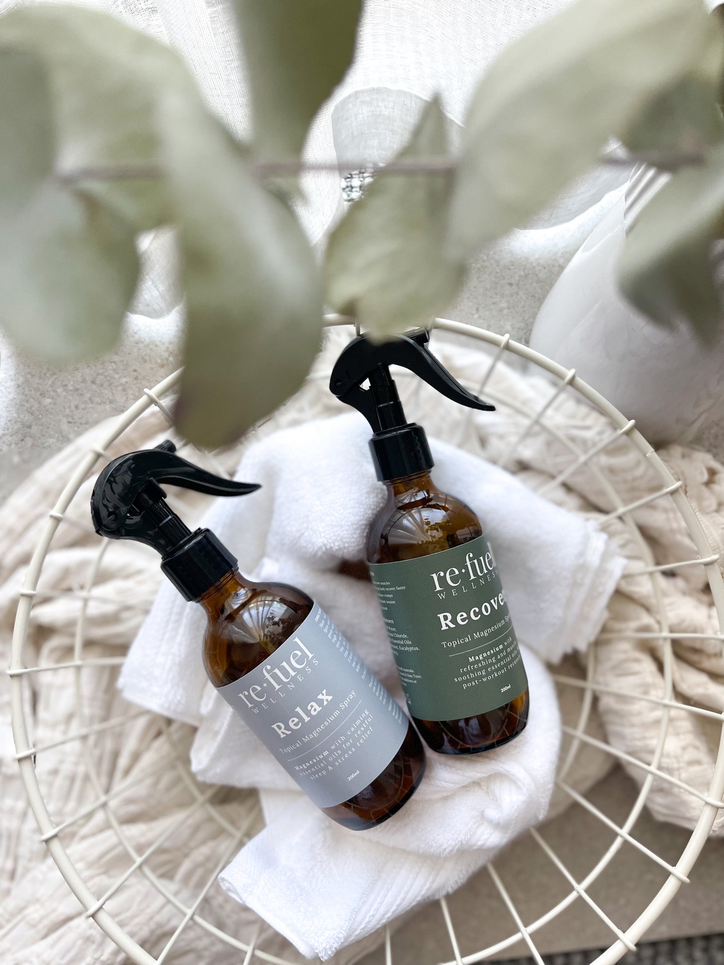 The Everyday Refuel Pack  – Glass Edition (2 x 200ml Glass Bottles: Relax + Recover)