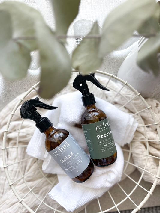 The Everyday Refuel Pack  – Glass Edition (2 x 200ml Glass Bottles: Relax + Recover)