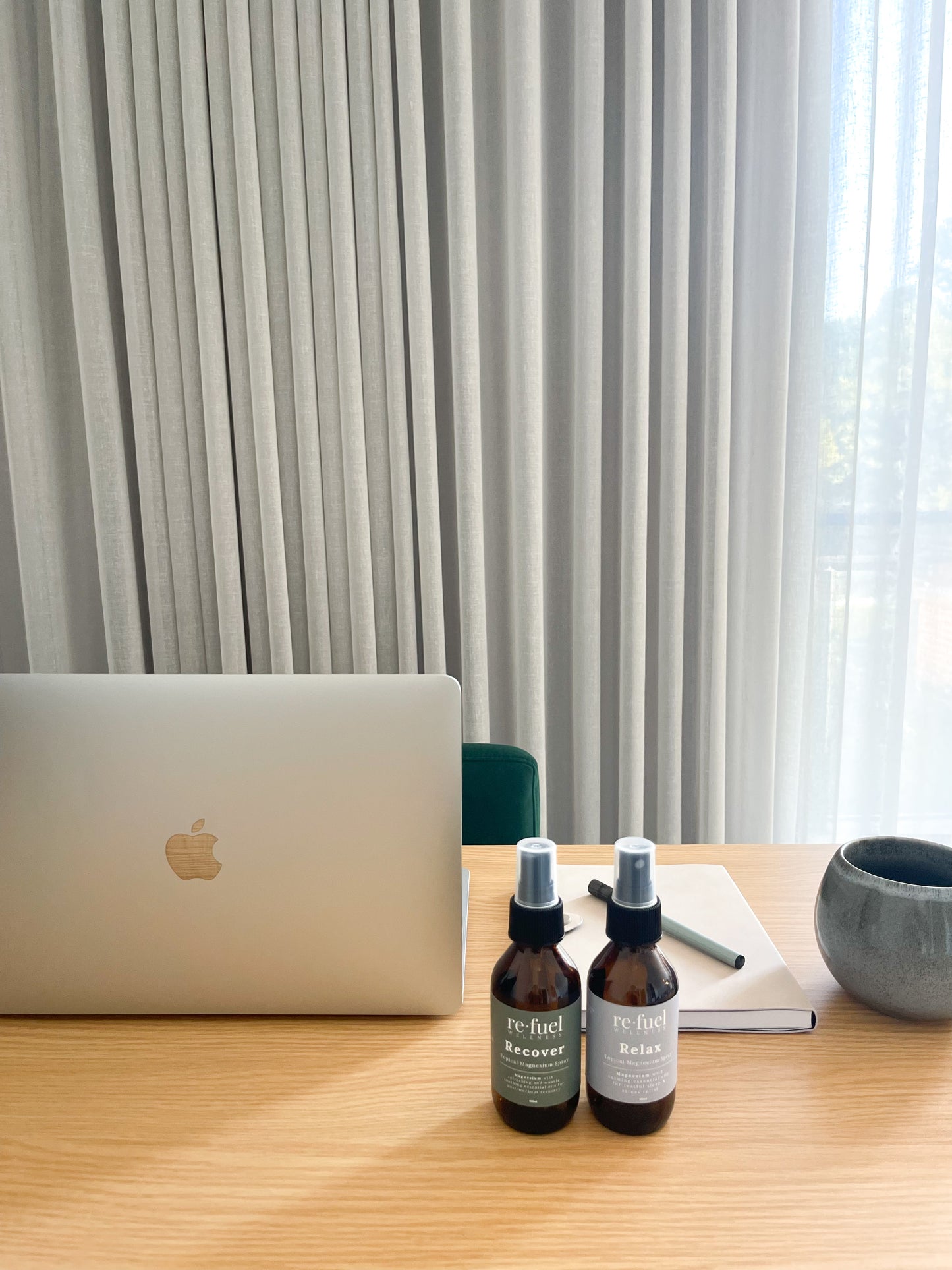 Travel Set – 2 x 100ml Glass Bottles (Relax + Recover)