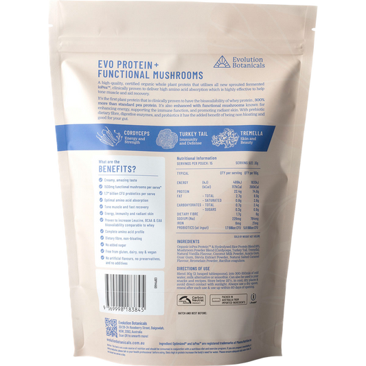 Evo Protein + Mushroom – Creamy Vanilla